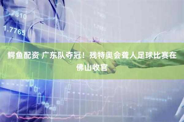 鳄鱼配资 广东队夺冠！残特奥会聋人足球比赛在佛山收官