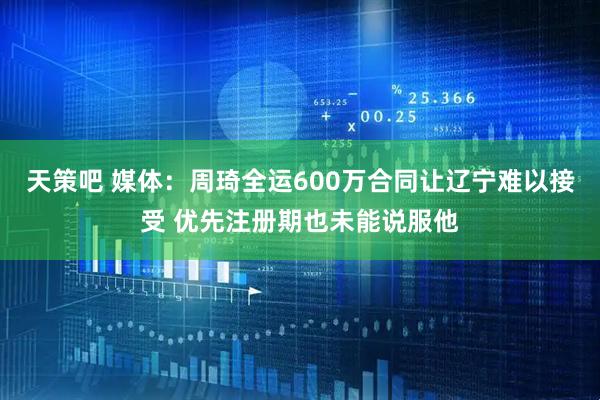 天策吧 媒体：周琦全运600万合同让辽宁难以接受 优先注册期也未能说服他