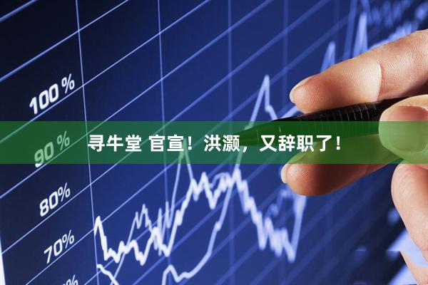 寻牛堂 官宣！洪灏，又辞职了！