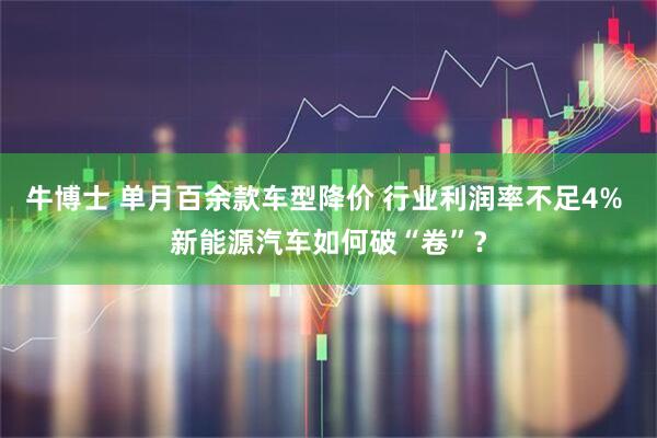 牛博士 单月百余款车型降价 行业利润率不足4% 新能源汽车如何破“卷”？