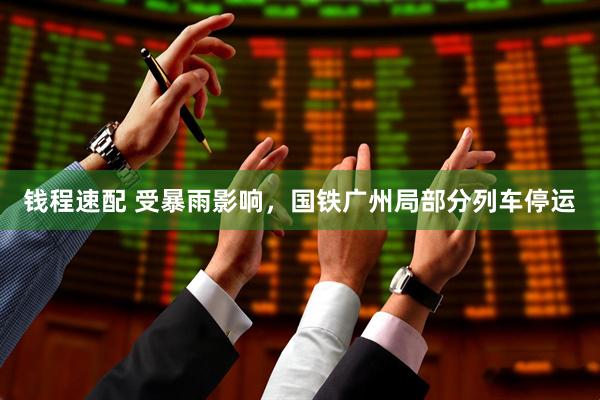 钱程速配 受暴雨影响，国铁广州局部分列车停运