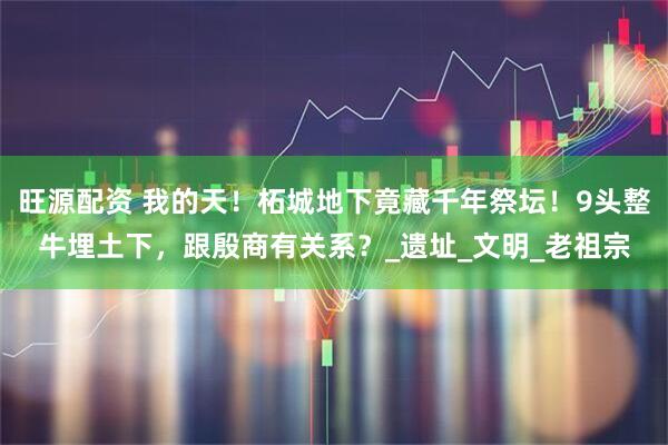 旺源配资 我的天！柘城地下竟藏千年祭坛！9头整牛埋土下，跟殷商有关系？_遗址_文明_老祖宗