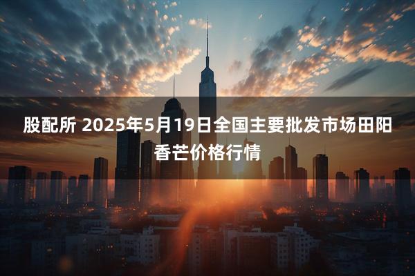 股配所 2025年5月19日全国主要批发市场田阳香芒价格行情